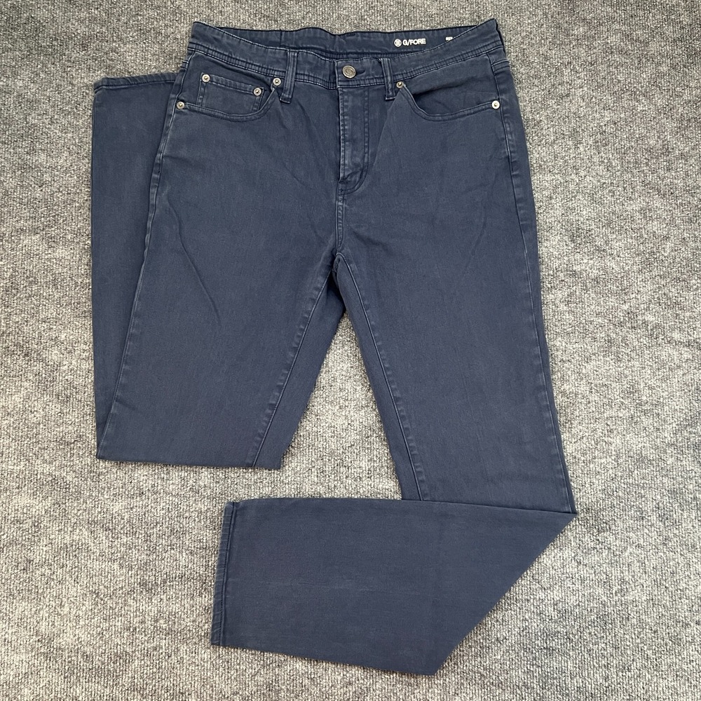 G/Fore Pants Mens Dark Blue Golf Chinos 32x32 Straight Leg Stretch Preppy